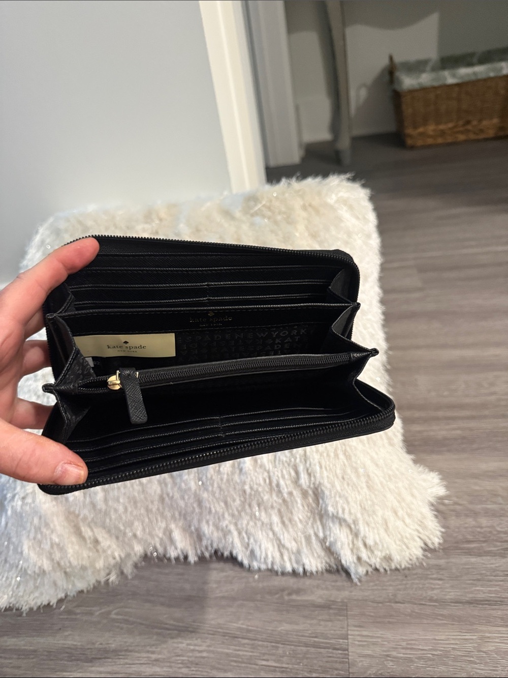 kate spade Black Tote with Glitter Accent and Matching Wallet - Picture 8 of 8